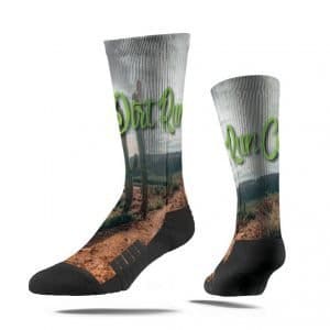 product shot of dirt run co trail running socks